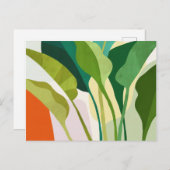 Tropische Blätter Postkarte (Vorne/Hinten)