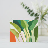 Tropische Blätter Postkarte (Stehend Vorderseite)