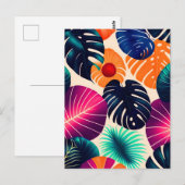 Tropische Blätter Postkarte (Vorne/Hinten)