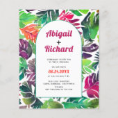 Tropische Blätter, QR-Code Einladung zur Hochzeit (Vorderseite)