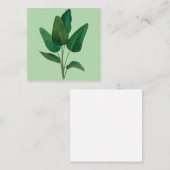 Tropische Blätter Quadratische Visitenkarte (Vorne/Hinten)