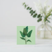 Tropische Blätter Quadratische Visitenkarte (Stehend Vorderseite)