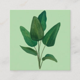 Tropische Blätter Quadratische Visitenkarte
