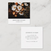 Tropische Blätter Quadratische Visitenkarte (Vorne/Hinten)