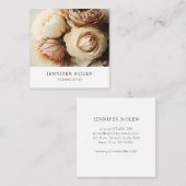 Tropische Blätter Quadratische Visitenkarte (Vorne/Hinten)