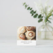 Tropische Blätter Quadratische Visitenkarte (Stehend Vorderseite)