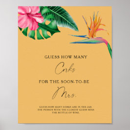 Tropische Blätter - raten Sie, wie viele Korken Poster