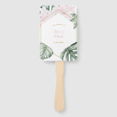 Tropische Blätter Rosa Bläsergoldene Hochzeit Viel Fächer (Vorderseite)