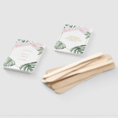 Tropische Blätter Rosa Bläsergoldene Hochzeit Viel Fächer (Non-assembled)