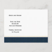 Tropische Blätter rosa, Hochzeit der Marine Save t Ankündigungspostkarte (Rückseite)