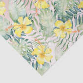 Tropische Blätter Rosa Ombre Glitzer Dream Seidenpapier (Detail)