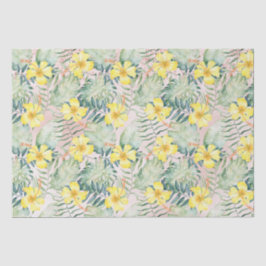 Tropische Blätter Rosa Ombre Glitzer Dream Seidenpapier