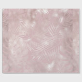 Tropische Blätter Rose Gold Imitate Foil Wrapping Geschenkpapier (Flach)