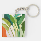 Tropische Blätter Schlüsselanhänger (Rückseite)