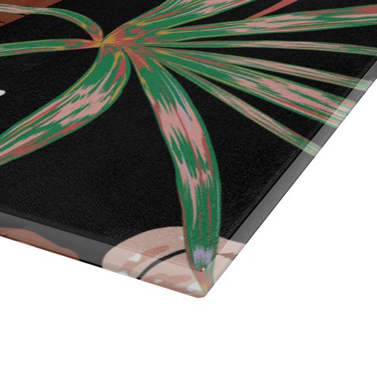 Tropische Blätter Schneidebrett (Ecke)