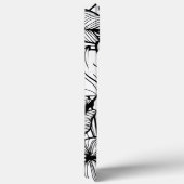 Tropische Blätter Schwarz-Weiß Case-Mate iPhone Hülle (Rückseite / Rechts)