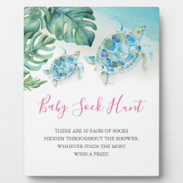 Tropische Blätter Sea Turtle Baby Shower Games Unt Fotoplatte