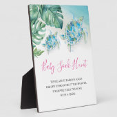 Tropische Blätter Sea Turtle Baby Shower Games Unt Fotoplatte (Seite)