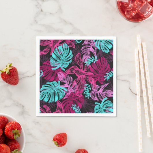 Tropische Blätter Serviette (Beispiel)