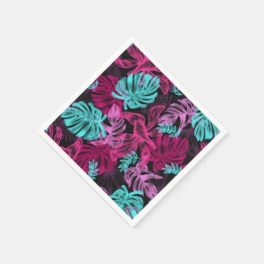 Tropische Blätter Serviette (Ecke)