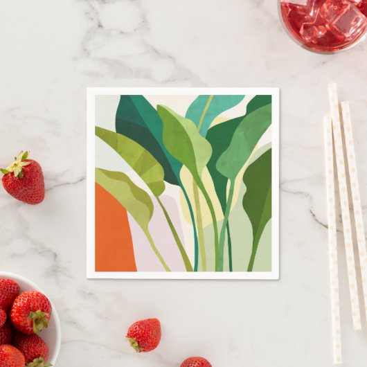 Tropische Blätter Serviette (Beispiel)