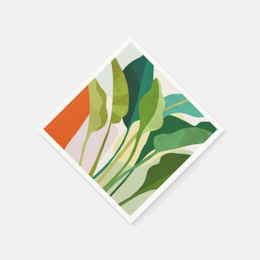 Tropische Blätter Serviette (Ecke)