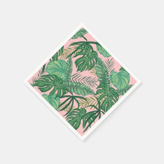 Tropische Blätter Serviette (Ecke)