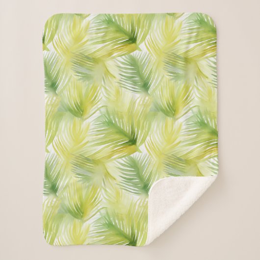 Tropische Blätter Sherpadecke (Vorderseite)
