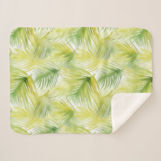 Tropische Blätter Sherpadecke (Vorderseite (Horizontal))