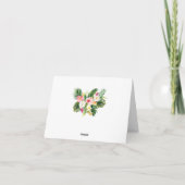 Tropische Blätter Sommer Danke Note Card (Rückseite)