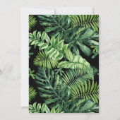 Tropische Blätter Sommerbaby Sprinkle Einladung (Rückseite)