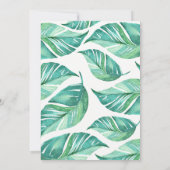 Tropische Blätter Sommerdusche Einladung (Rückseite)
