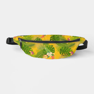 Tropische Blätter Sommerorange Bauchtasche