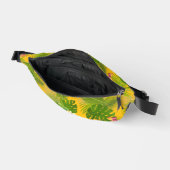 Tropische Blätter Sommerorange Bauchtasche (Offen)