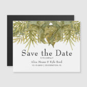 Tropische Blätter speichern das Datumsfenster Magnetkarte (Vorne/Hinten)