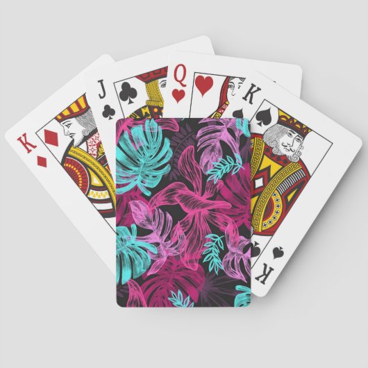 Tropische Blätter Spielkarten (Rückseite)