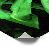 Tropische Blätter Splitleaf Philodendron, Dunkelgr Poster (Ecke)