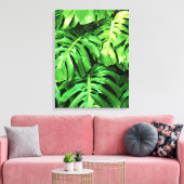 Tropische Blätter Splitleaf Philodendron, Grün Leinwanddruck (Insitu (Wohnzimmer))