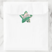 Tropische Blätter Stern-Aufkleber (Tasche)