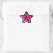 Tropische Blätter Stern-Aufkleber (Tasche)