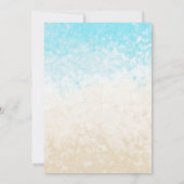 Tropische Blätter Strandbrücken-Dusche Einladung (Rückseite)