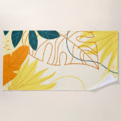 Tropische Blätter Strandtuch (Vorderseite)