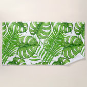 Tropische Blätter Strandtuch (Vorderseite)