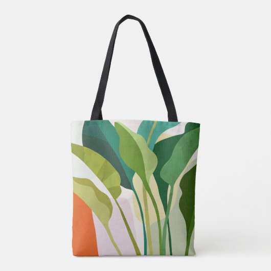 Tropische Blätter Tasche (Rückseite)