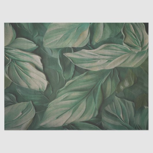 Tropische Blätter Texturierte Tissue-Papiere Seidenpapier (Vorderseite)
