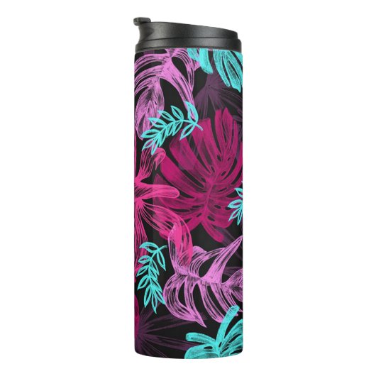 Tropische Blätter Thermosbecher (Nach rechts gedreht)