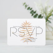 Tropische Blätter UAWG RSVP Karte (Stehend Vorderseite)