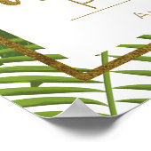 Tropische Blätter und Begrüßungszeichen Poster (Ecke)