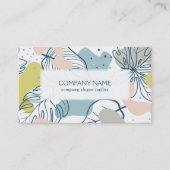 Tropische Blätter und Bio Formen Visitenkarte (Vorderseite)