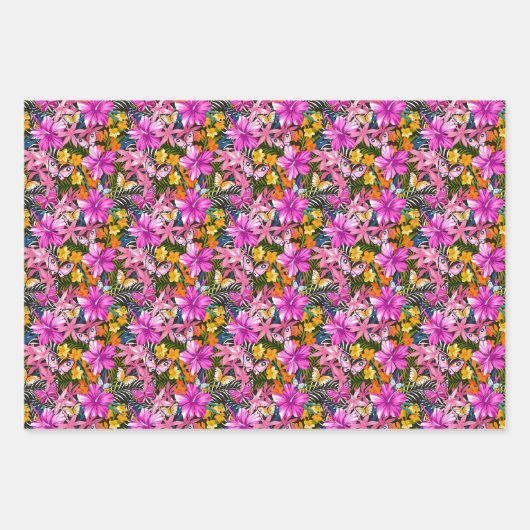 Tropische Blätter und Blume (Vorderseite)